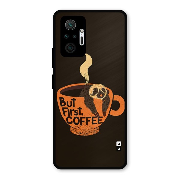 Lazy Coffee Metal Back Case for Redmi Note 10 Pro