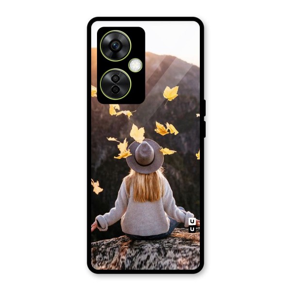 Leaf Rain Sunset Glass Back Case for OnePlus Nord CE 3 Lite