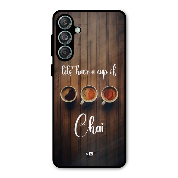 Lets Have A Cup Of Chai Metal Back Case for Galaxy M55 5G