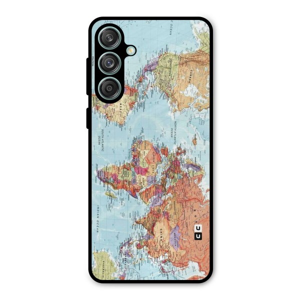 Lets Travel The World Metal Back Case for Galaxy M55 5G