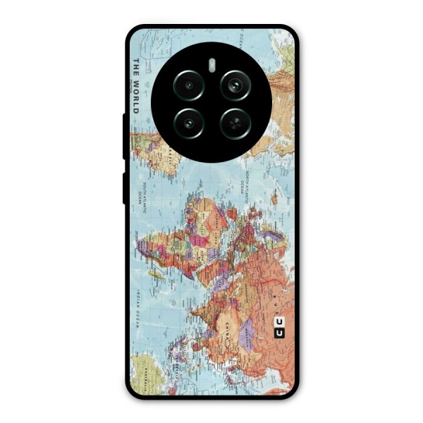 Lets Travel The World Metal Back Case for Realme 12 Plus