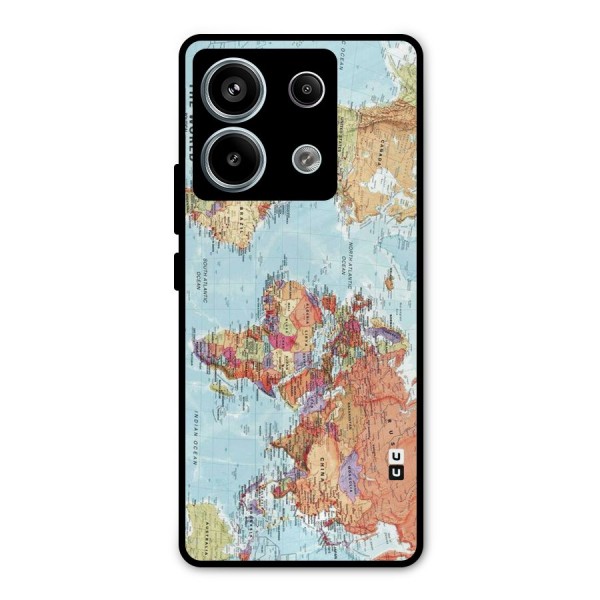 Lets Travel The World Metal Back Case for Redmi Note 13 Pro 5G
