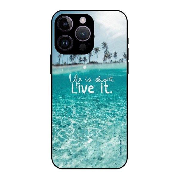 Life Is Short Metal Back Case for iPhone 14 Pro Max