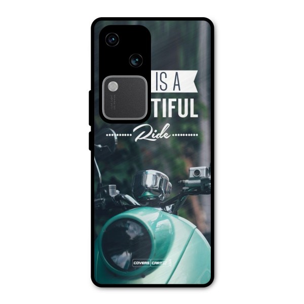 Life is a Beautiful Ride Metal Back Case for Vivo V30 Pro