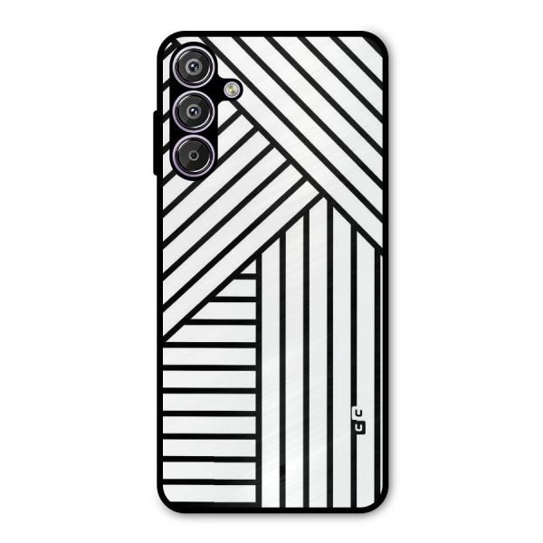 Lines Pattern Stripes Metal Back Case for Galaxy F15