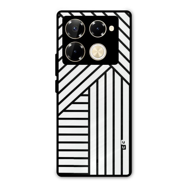 Lines Pattern Stripes Metal Back Case for Infinix Note 40 Pro