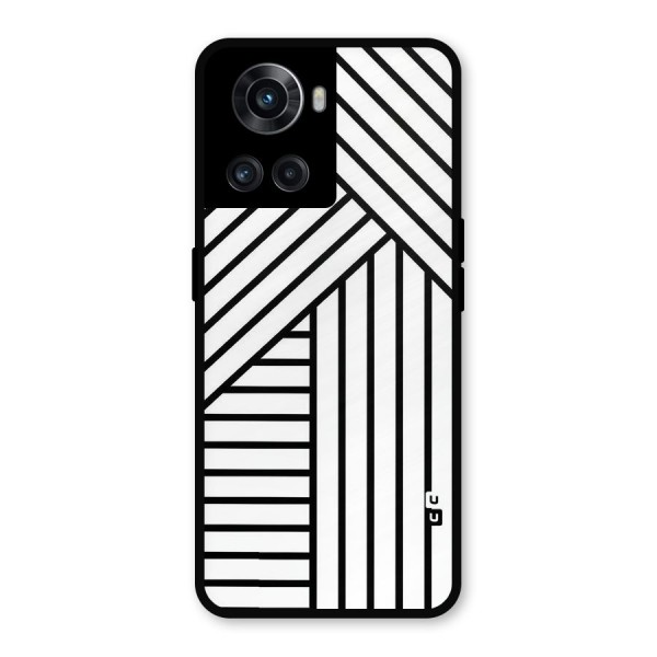 Lines Pattern Stripes Metal Back Case for OnePlus 10R