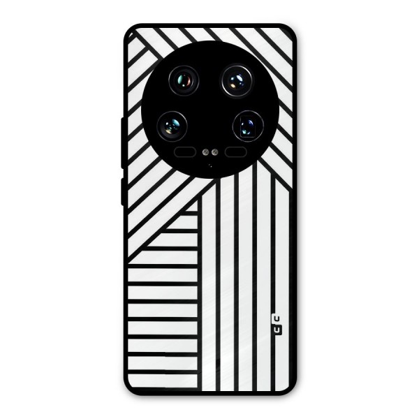 Lines Pattern Stripes Metal Back Case for Xiaomi 14 Ultra