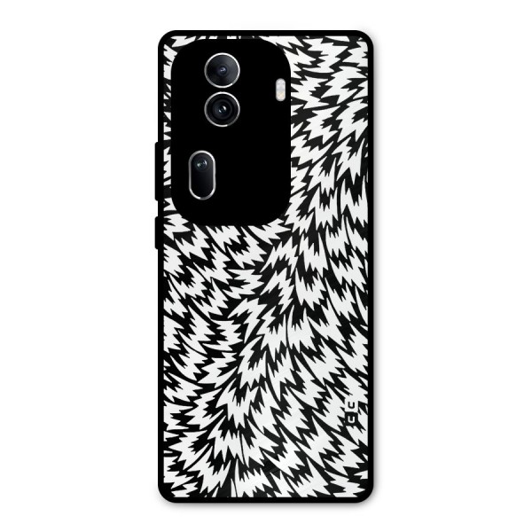Lion Abstract Art Pattern Metal Back Case for Oppo Reno11 Pro 5G