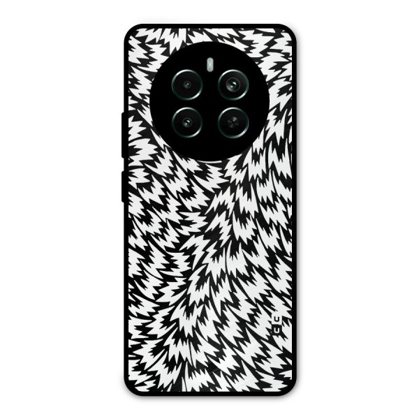 Lion Abstract Art Pattern Metal Back Case for Realme 12 Plus