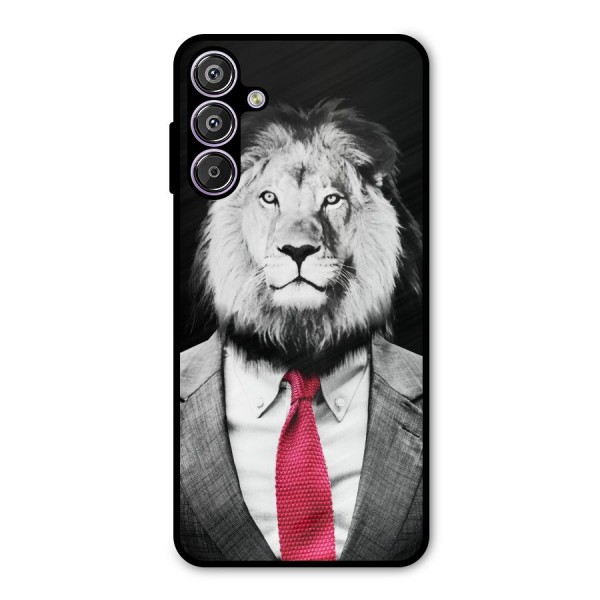 Lion with Red Tie Metal Back Case for Galaxy M15