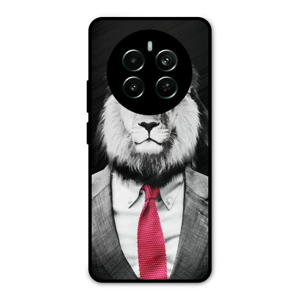Lion with Red Tie Metal Back Case for Realme 12 Plus