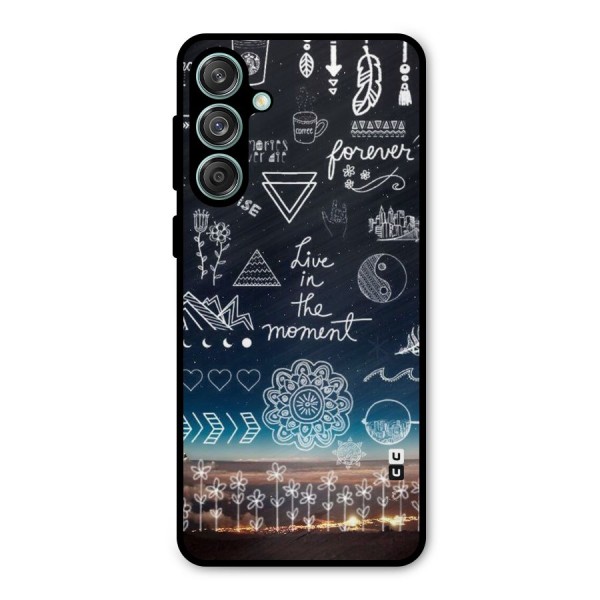 Live In The Moment Metal Back Case for Galaxy M55 5G