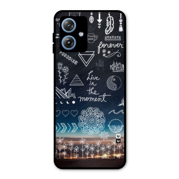 Live In The Moment Metal Back Case for Moto G54