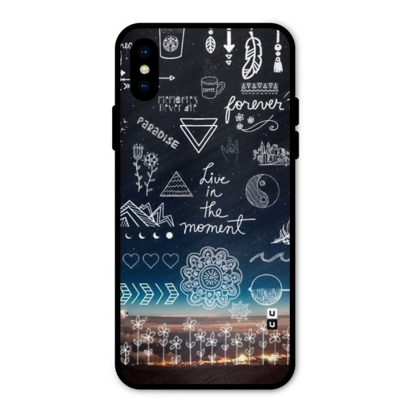 Live In The Moment Metal Back Case for iPhone X