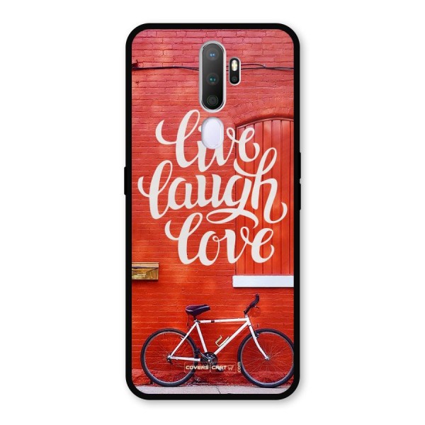 Live Laugh Love Metal Back Case for Oppo A9 (2020)