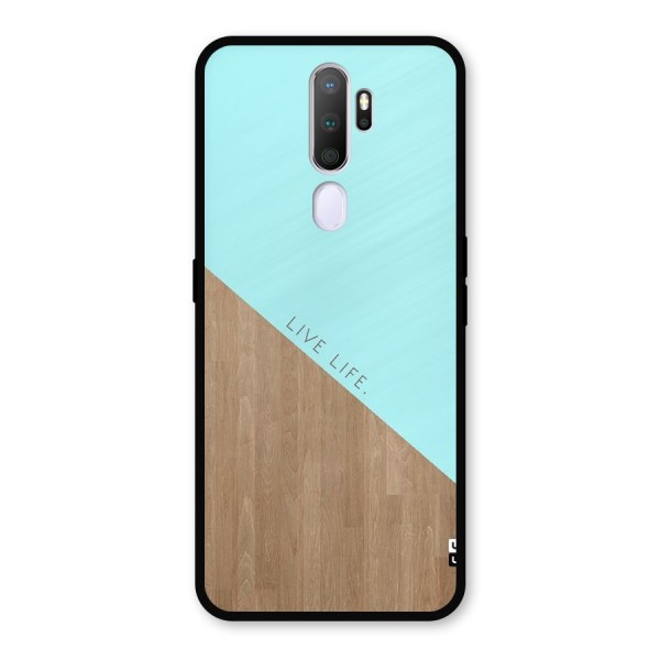 Live Life Metal Back Case for Oppo A9 (2020)