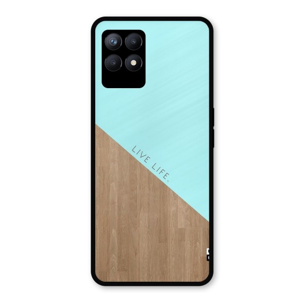 Live Life Metal Back Case for Realme Narzo 50