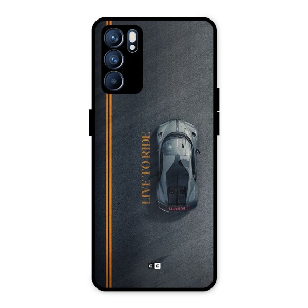 Live To Ride Metal Back Case for Oppo Reno6 5G
