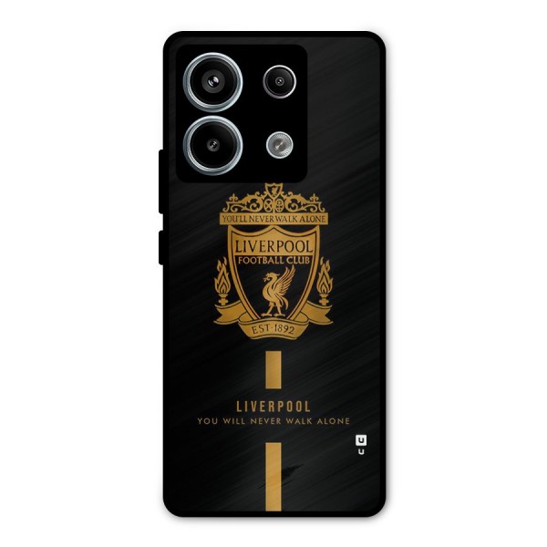 LiverPool Never Walk Alone Metal Back Case for Redmi Note 13 Pro 5G
