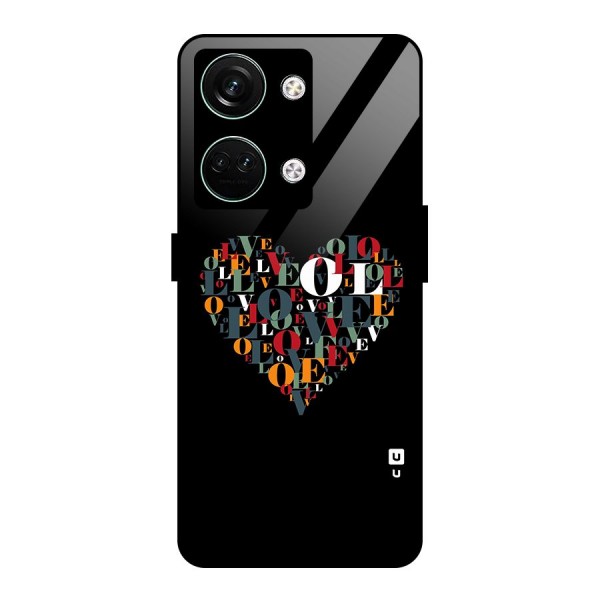 Love Abstract Heart Art Glass Back Case for Oneplus Nord 3