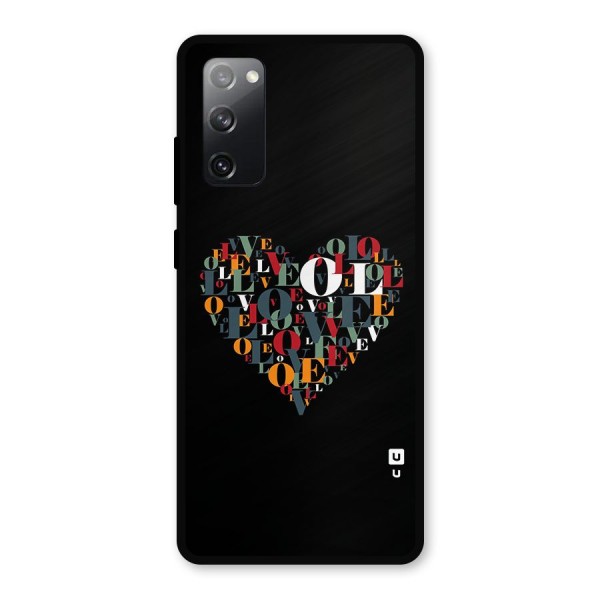 Love Abstract Heart Art Metal Back Case for Galaxy S20 FE