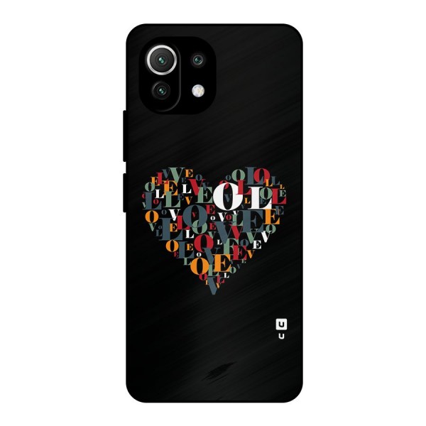 Love Abstract Heart Art Metal Back Case for Mi 11 Lite