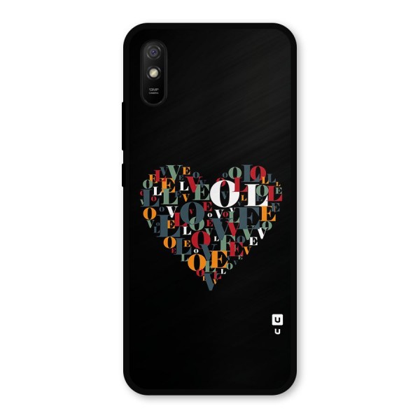 Love Abstract Heart Art Metal Back Case for Redmi 9i
