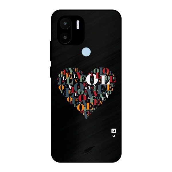 Love Abstract Heart Art Metal Back Case for Redmi A1+