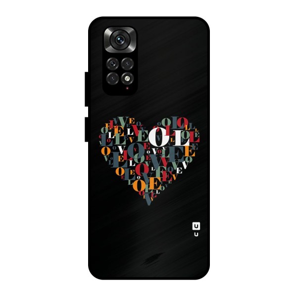 Love Abstract Heart Art Metal Back Case for Redmi Note 11 Pro