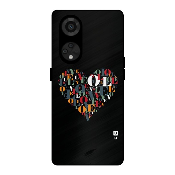 Love Abstract Heart Art Metal Back Case for Reno8 T 5G