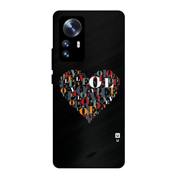Love Abstract Heart Art Metal Back Case for Xiaomi 12 Pro