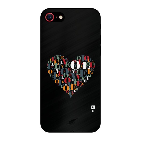 Love Abstract Heart Art Metal Back Case for iPhone 8