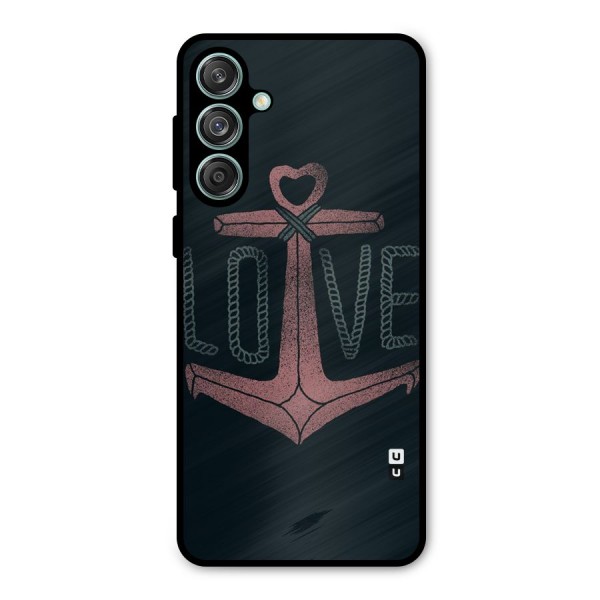Love Anchor Form Metal Back Case for Galaxy M55 5G