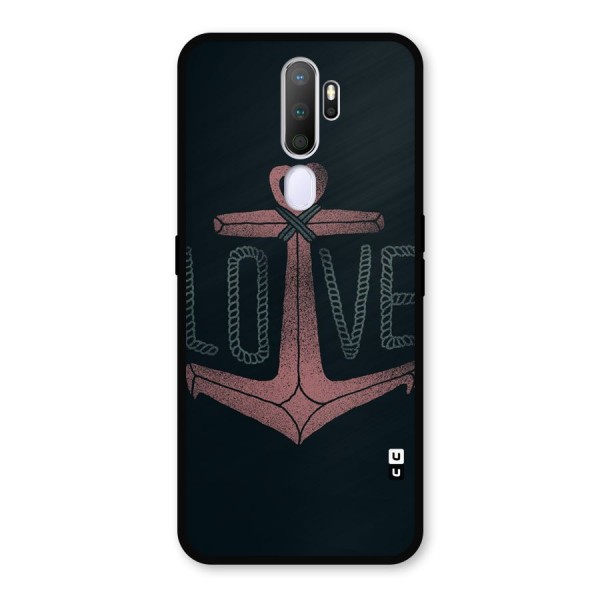 Love Anchor Form Metal Back Case for Oppo A9 (2020)