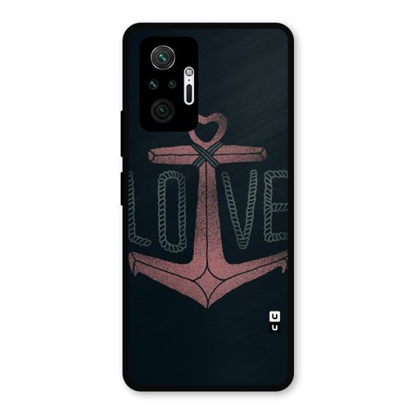 Love Anchor Form Metal Back Case for Redmi Note 10 Pro