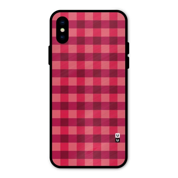 Love Checks Metal Back Case for iPhone X