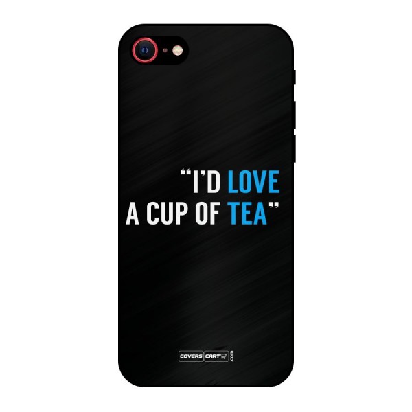 Love Tea Metal Back Case for iPhone 8