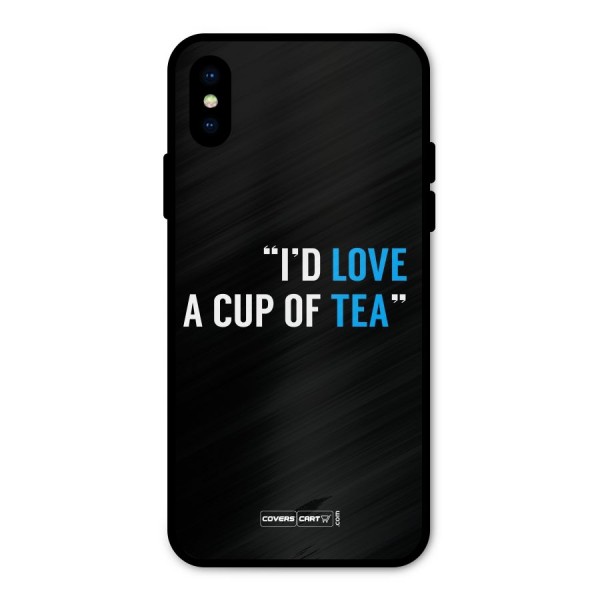 Love Tea Metal Back Case for iPhone X