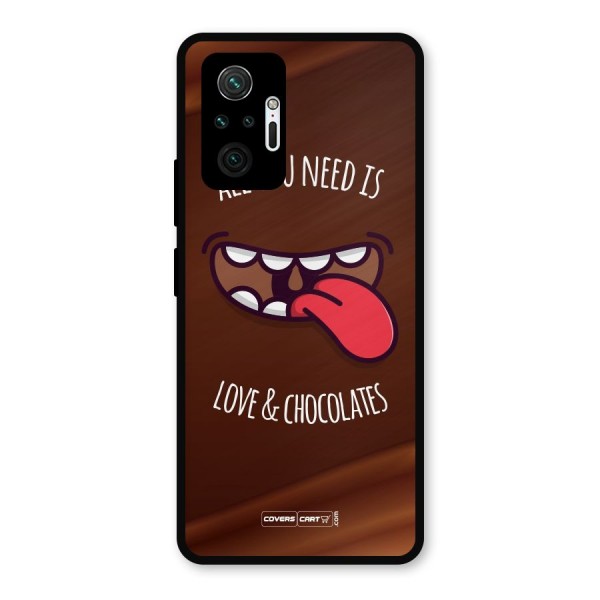 Love and Chocolates Metal Back Case for Redmi Note 10 Pro