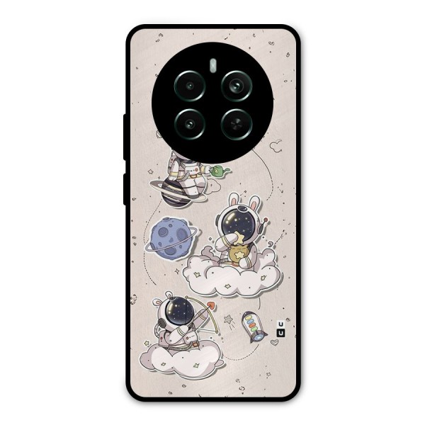 Lovely Astronaut Playing Metal Back Case for Realme 12 Plus