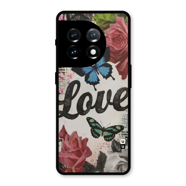 Lovely Butterfly Love Metal Back Case for OnePlus 11
