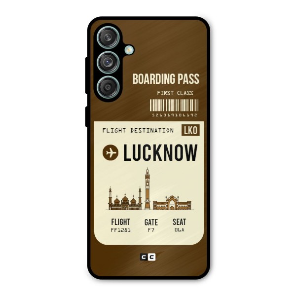 Lucknow Boarding Pass Metal Back Case for Galaxy M55 5G