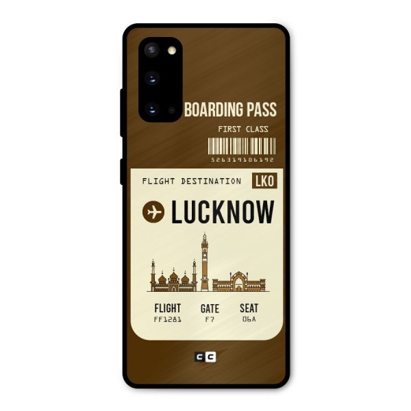 Lucknow Boarding Pass Metal Back Case for Galaxy S20