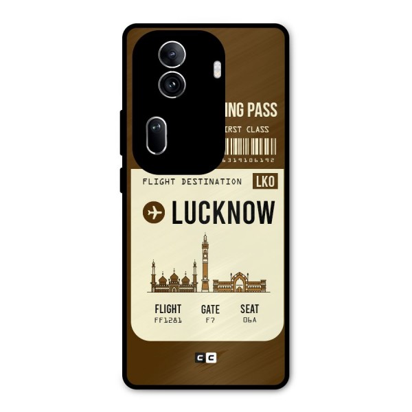 Lucknow Boarding Pass Metal Back Case for Oppo Reno11 Pro 5G