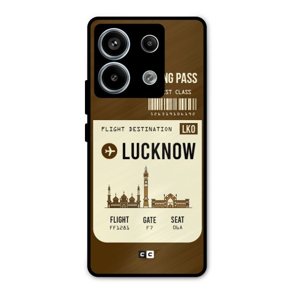 Lucknow Boarding Pass Metal Back Case for Redmi Note 13 Pro 5G