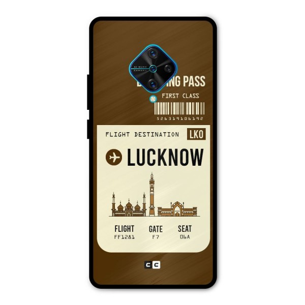 Lucknow Boarding Pass Metal Back Case for Vivo S1 Pro