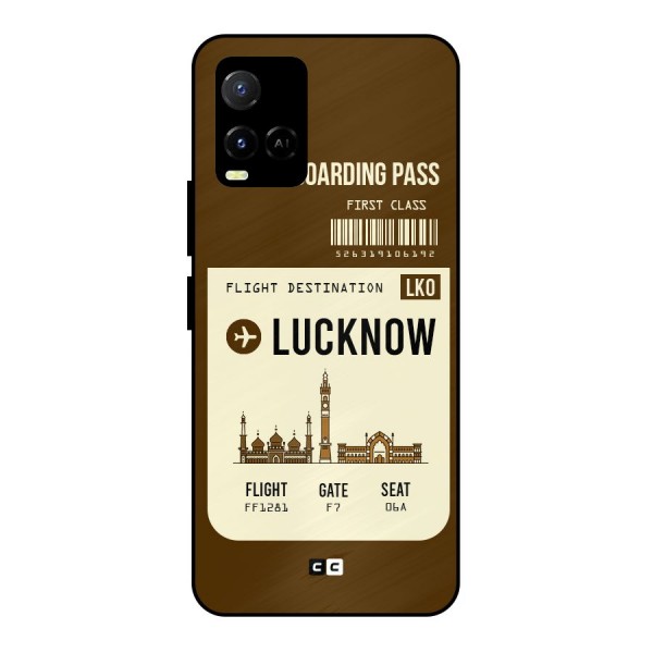 Lucknow Boarding Pass Metal Back Case for Vivo Y33s