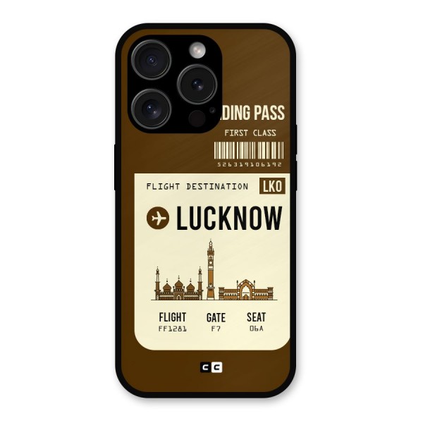 Lucknow Boarding Pass Metal Back Case for iPhone 15 Pro