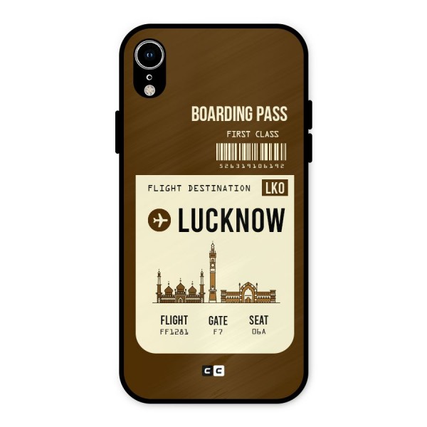Lucknow Boarding Pass Metal Back Case for iPhone XR
